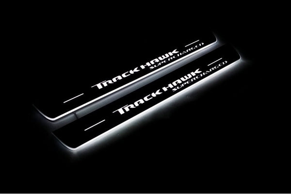 Jeep Grand Cherokee IV Led Sill Plates With Logo TrackHawk Supercharged - decoinfabric