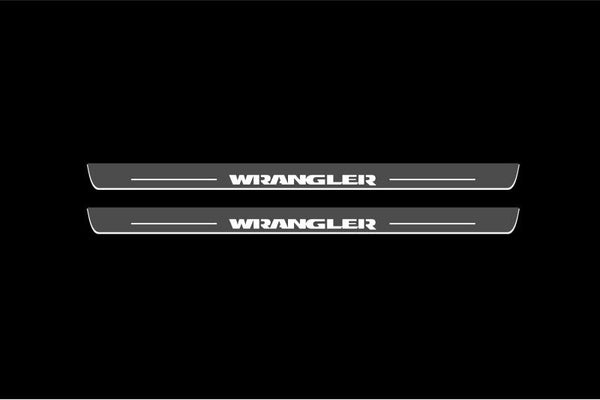 Jeep Wrangler JK Car Sill With Logo Wrangler - decoinfabric