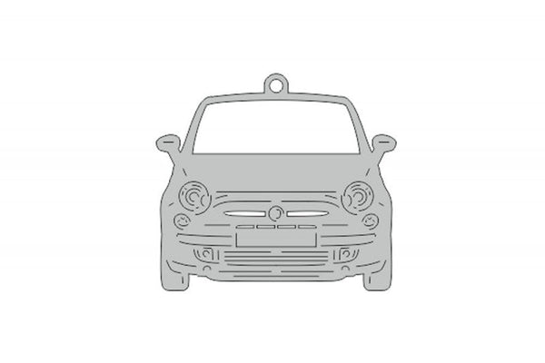 Car Keychain for Fiat 500 (type FRONT) - decoinfabric