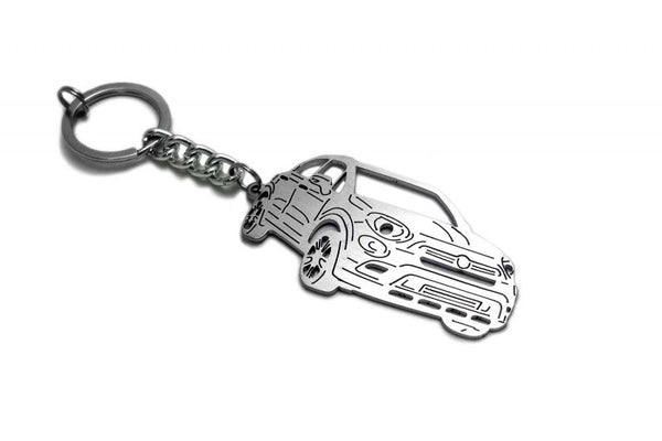 Car Keychain for Fiat 500X (type 3D) - decoinfabric