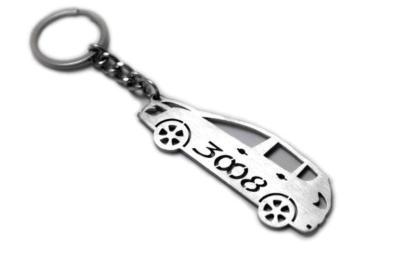 Car Keychain for Peugeot 3008 I (type STEEL) - decoinfabric