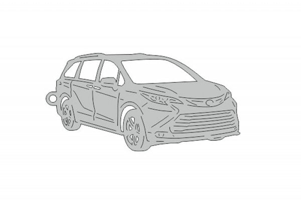 Car Keychain for Toyota Sienna IV (type 3D) - decoinfabric