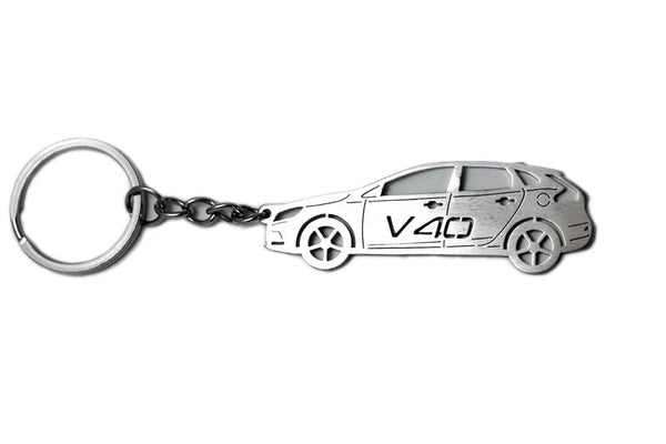 Car Keychain for Volvo S40 II (type STEEL) - decoinfabric
