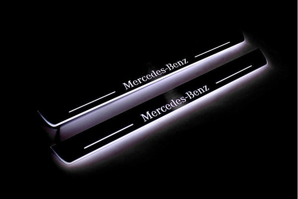 Mercedes GLS X218 LED Door Sills PRO With Logo Mercedes-Benz - decoinfabric