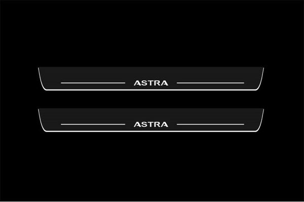 Opel Astra H LED Door Sills PRO With Logo Astra - decoinfabric