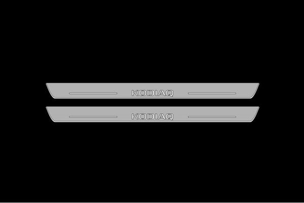 Skoda Kodiaq 2016+LED Door Sill With Logo Kodiaq - decoinfabric