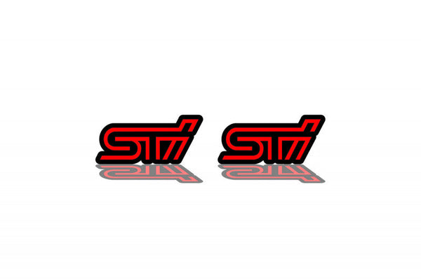 Subaru emblem (badges) for fenders with STI logo - decoinfabric