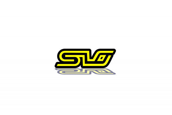 Subaru tailgate trunk rear emblem with SLO logo - decoinfabric
