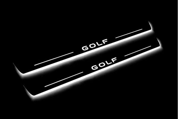 Volkswagen Golf VIII LED Door Sill With Logo Golf - decoinfabric