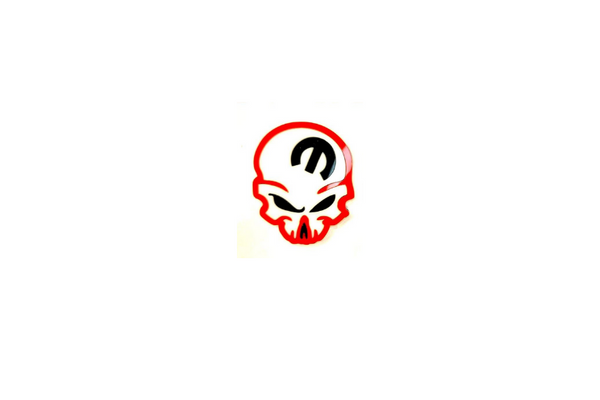 DODGE Radiator grille emblem with Mopar Skull logo (type 4) - decoinfabric