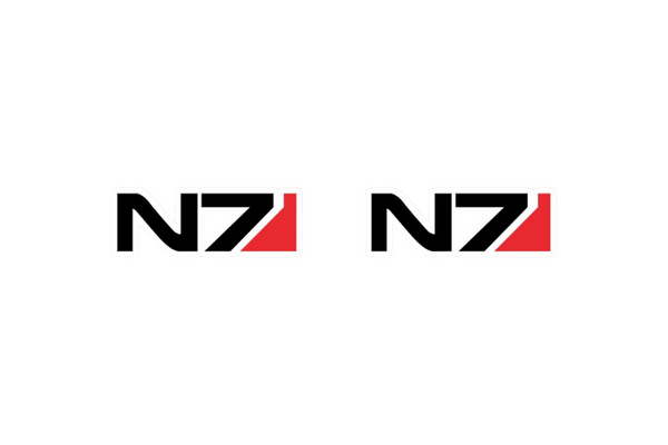 Mass Effect emblem badge for fenders with N7 logo - decoinfabric