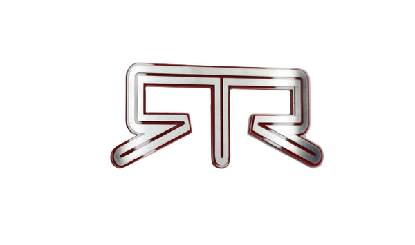 Ford Stainless Steel tailgate trunk rear emblem with RTR logo - decoinfabric