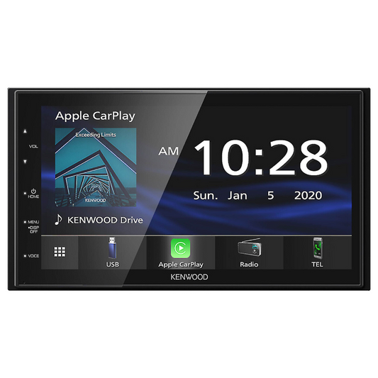 Kenwood DDX5707S Double DIN 6.8 In-Dash DVD/CD/AM/FM Receiver with Apple  CarPlay, Android Auto, Bluetooth and SiriusXM Ready