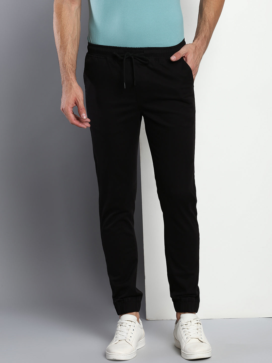 Buy Men Cream Slim Fit Solid Casual Trousers Online - 741544 | Allen Solly