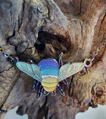 Genderfaun bumblebee necklace