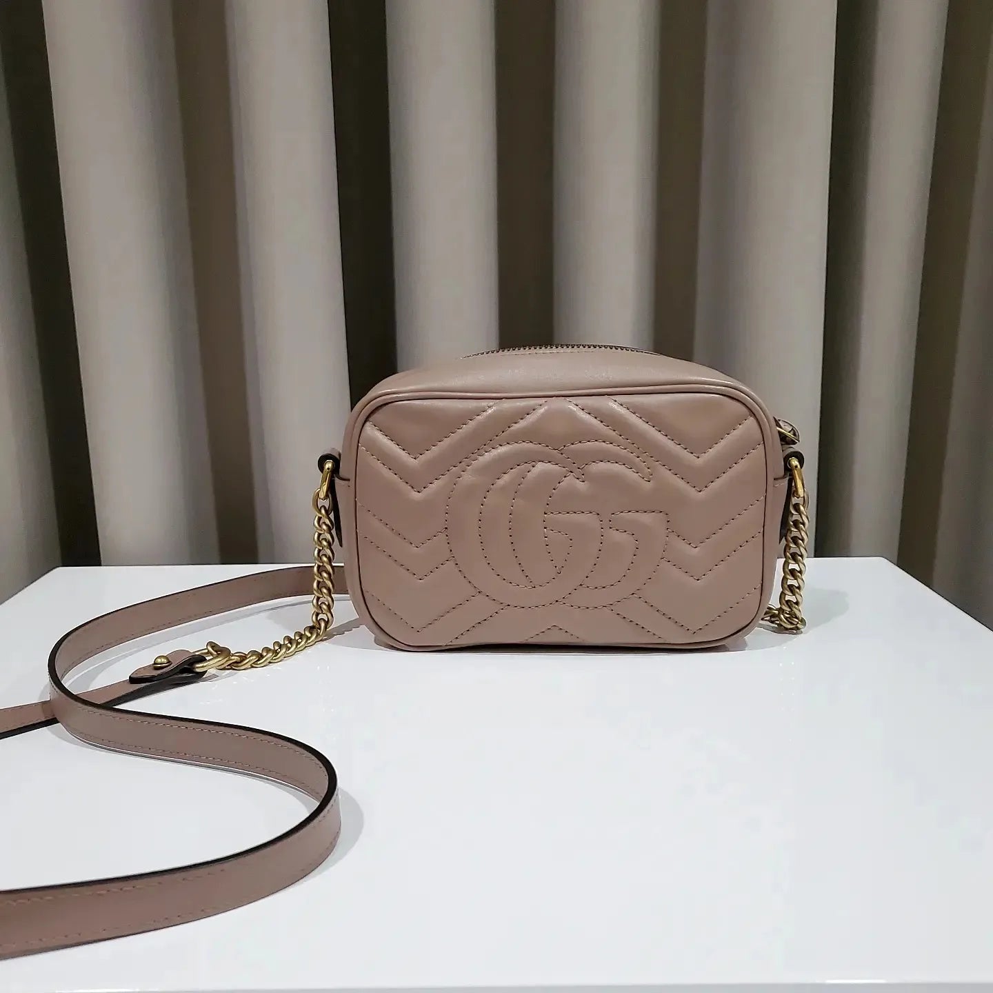 Gucci Nude GG Marmont Mini Camera Bag – Doozy Atelier