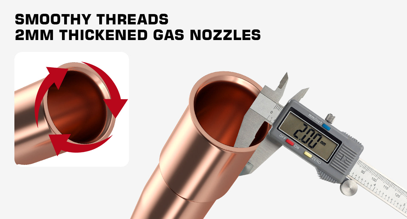 2mm thickened gas nozzles