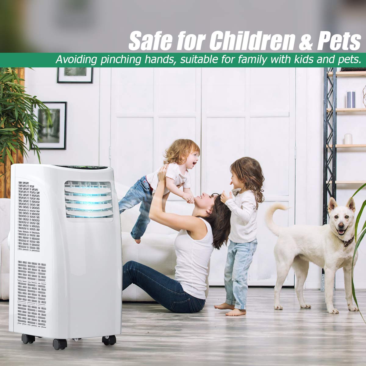 8000 BTU Portable Air Conditioner, 3-in-1 Air Cooler w/Built-in Dehumidifier, Fan Mode