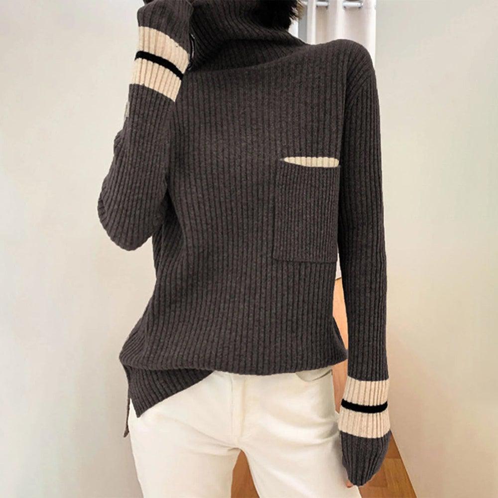 Comfy High Neck Print Sweater – olgora