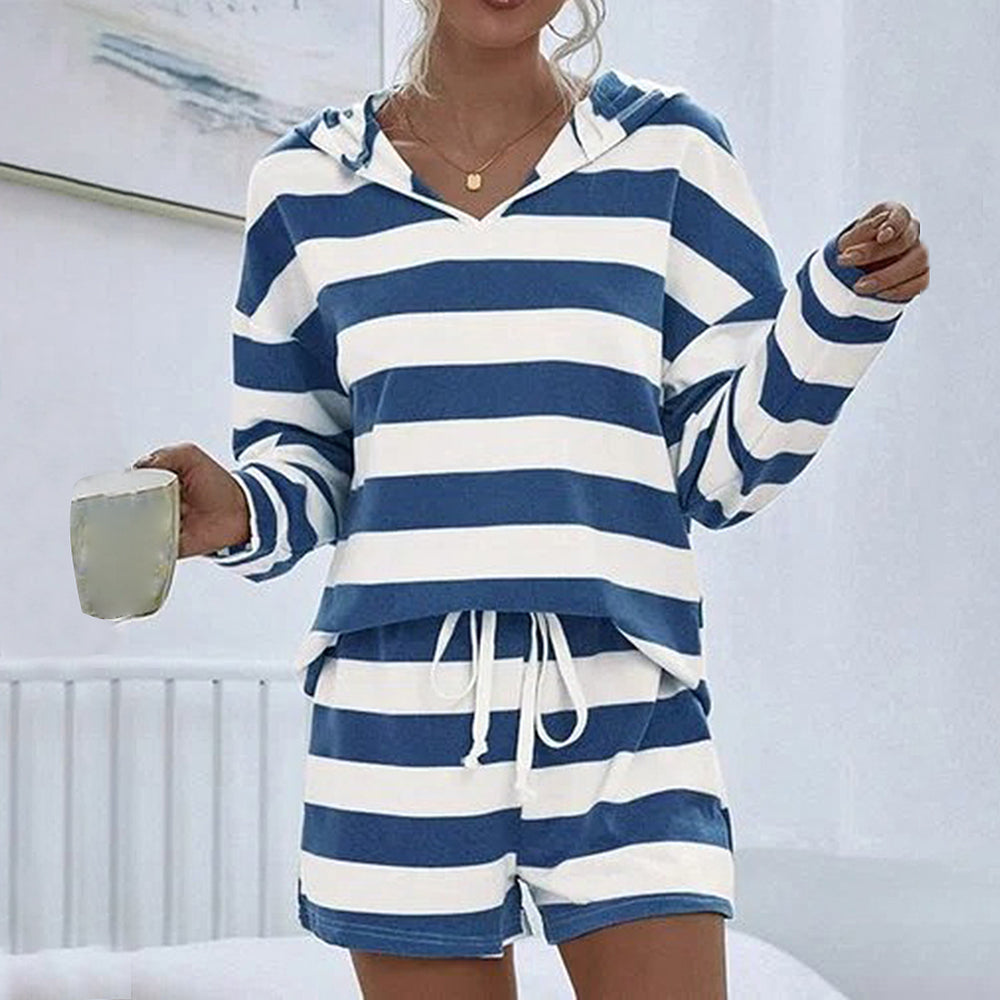 Blue and White Stripe 2-Piece Lounge Set – laeyi