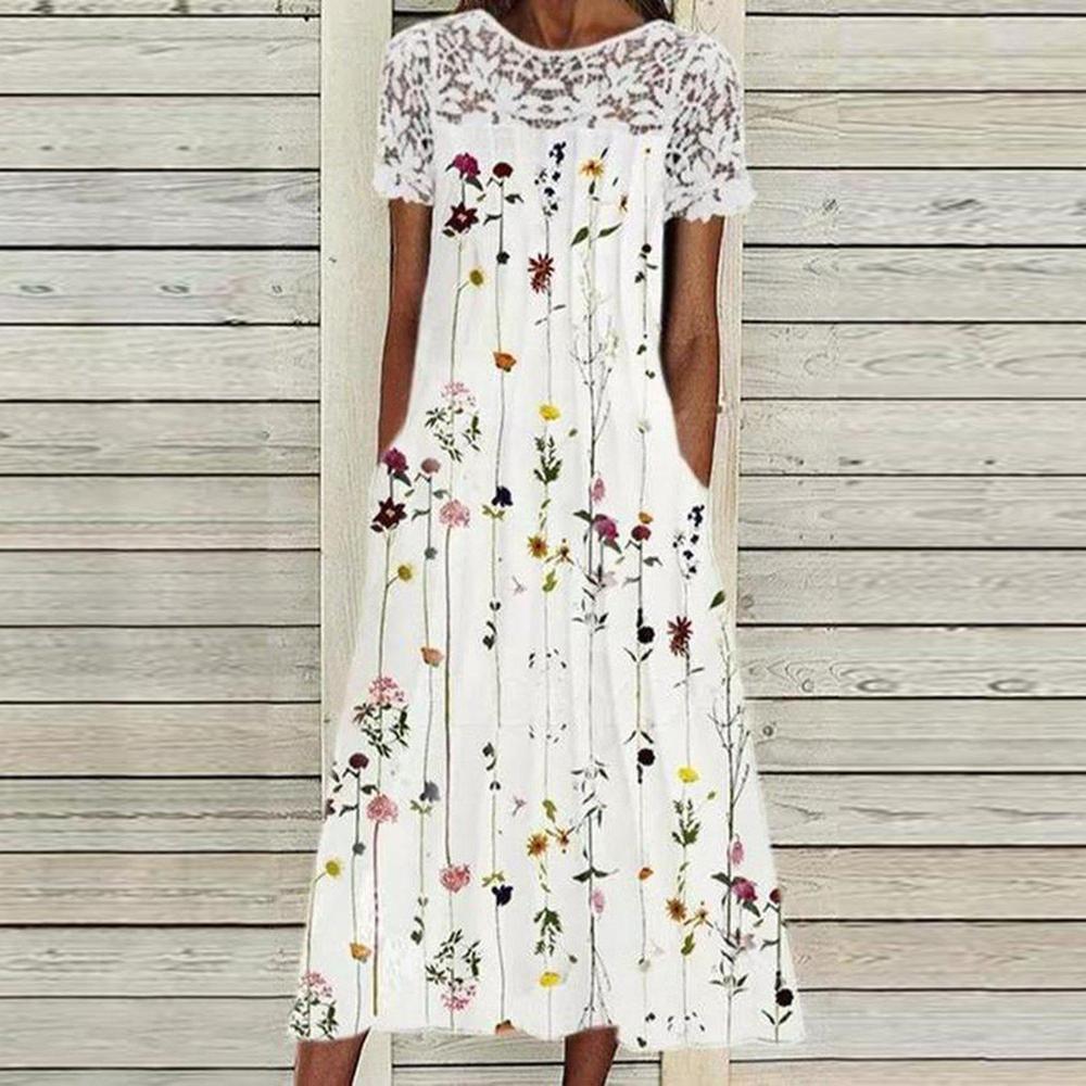 Wildflower Fantasies White Midi Dress – lerelo