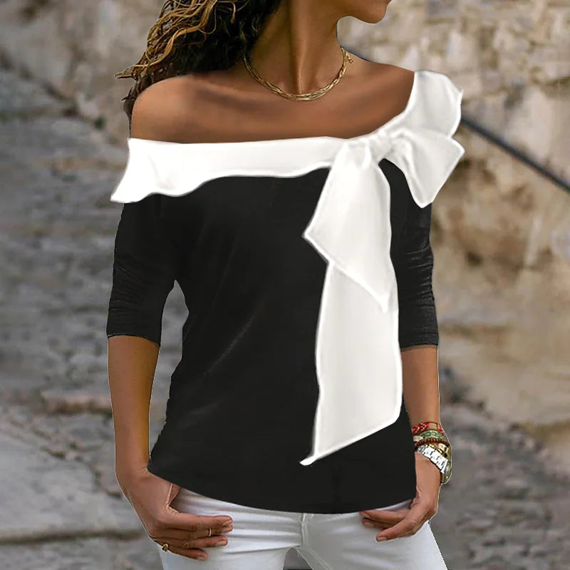 Black And White Long Sleeve Top – abilvia