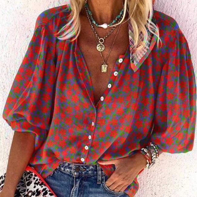 Vintage Button Down Floral Top – Isjor-new