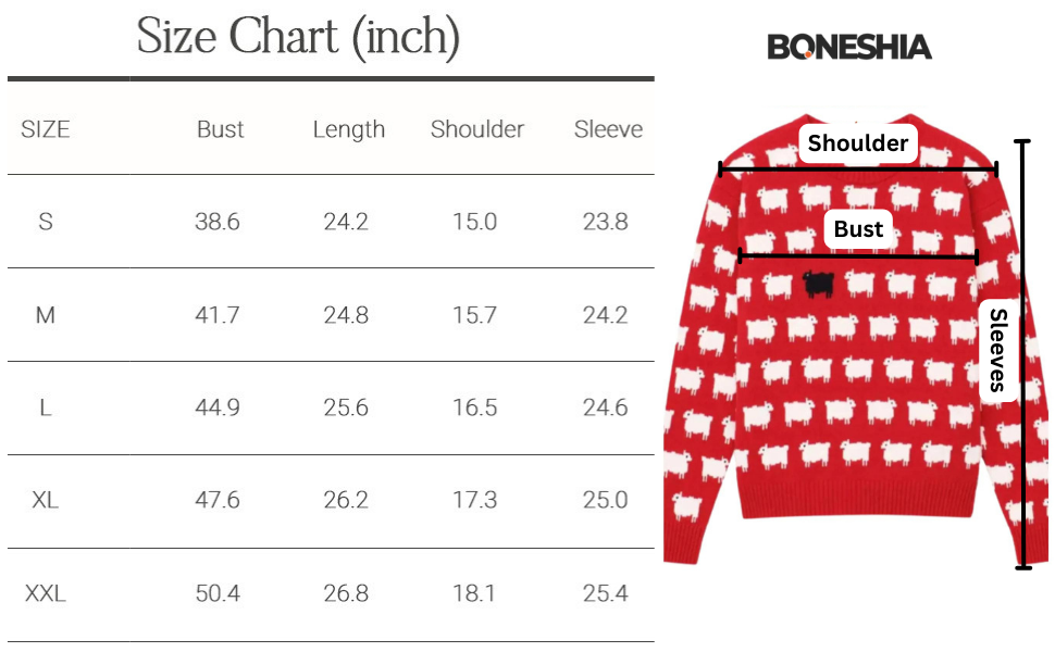 sizechart-inches-Black Sheep