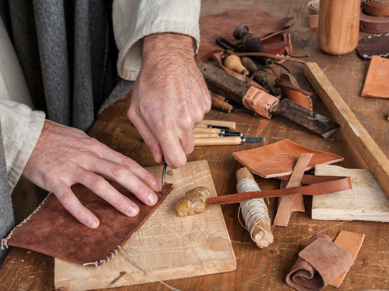 Stitching-leather