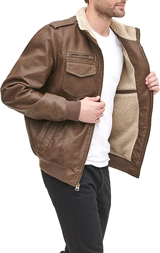 mens-earth-leather-sherpa-aviator-bomber-jacket