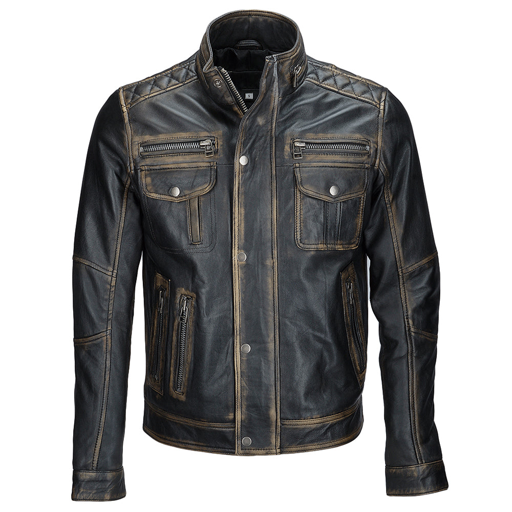 mens-vintage-cafe-racer-distressed-leather-jacket