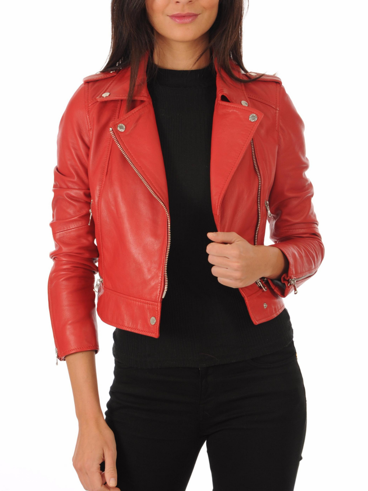 Women’s Latest Style Real Leather Slim Fit Biker Jacket | boneshia ...