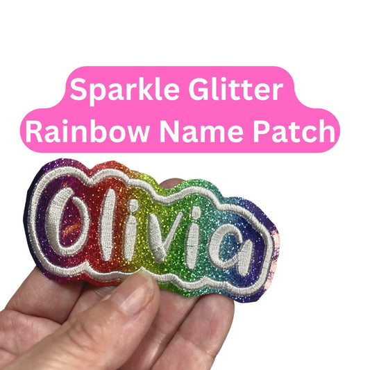 Embroidered Holographic Name Patch – Cee Bee Stitches