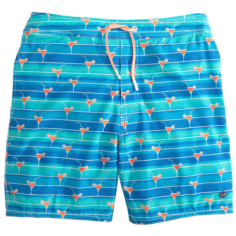 ジョニー オー johnnie-O Happy Hour Swim Trunks Blue Size L メンズ-