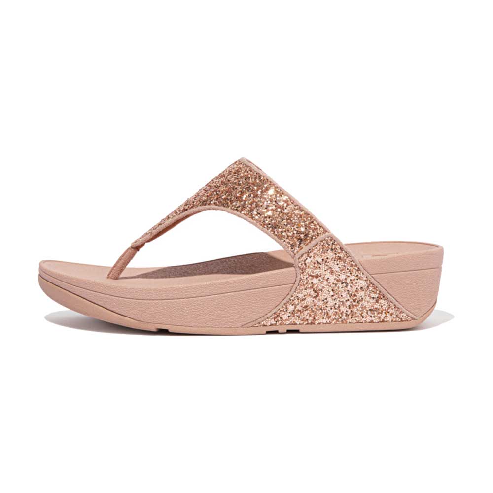 FitFlop Lulu Glitter Sandals in Rose Gold – Trends