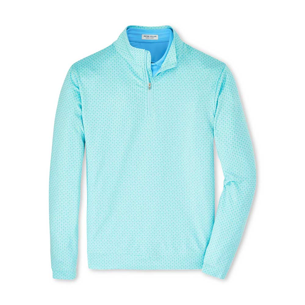 Peter Millar Perth Piña Skullada Performance Quarter-Zip Sweater