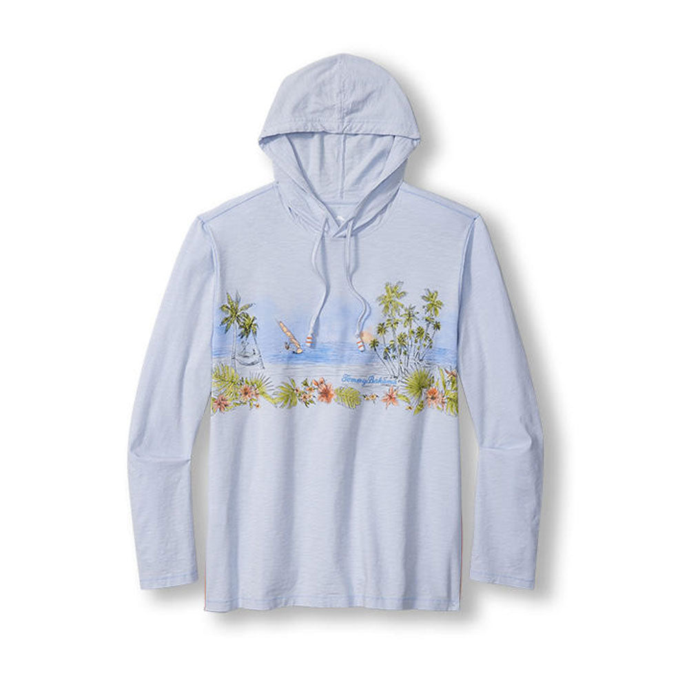 Tommy Bahama Wind Surf Lux Hoodie T-Shirt in Sky Blue – Island Trends