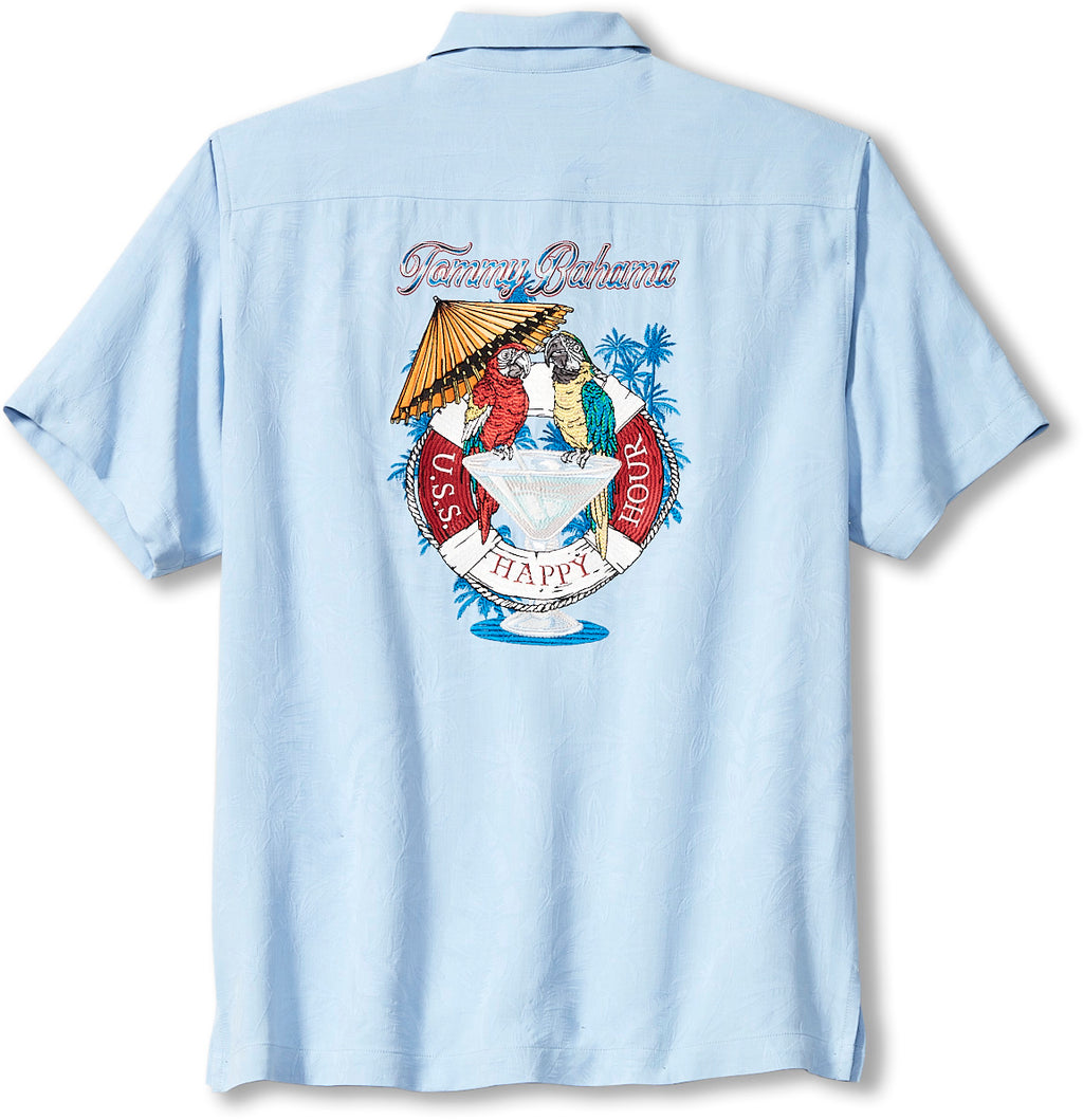 Tommy Bahama Luminescent Fronds Camp Shirt Palace Blue / M