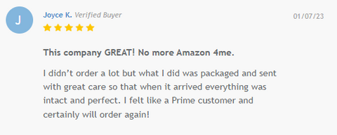 review from verified purchase about shipping times