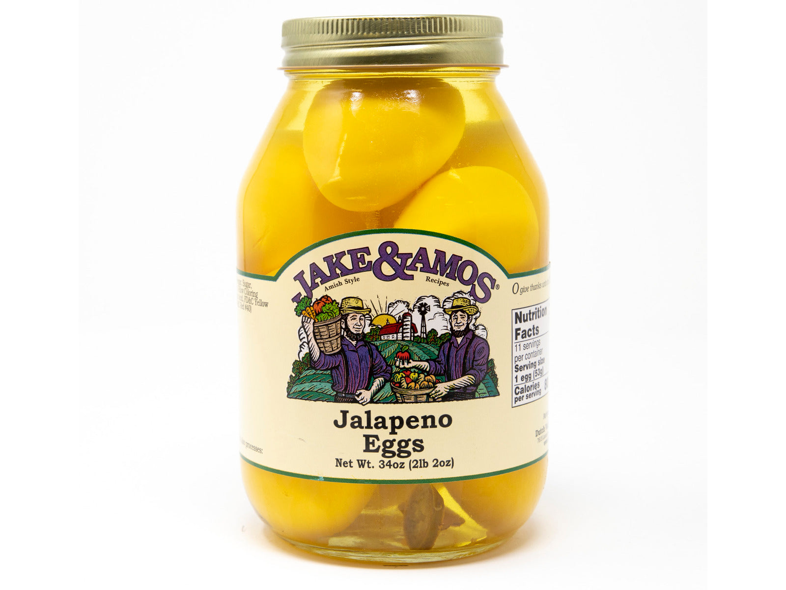 Jake & Amos Jalapeno Pickled Eggs 34oz – Louisiana Pantry