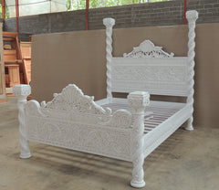 carved bed