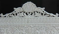 carved bed detail