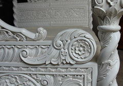 carved bed detail