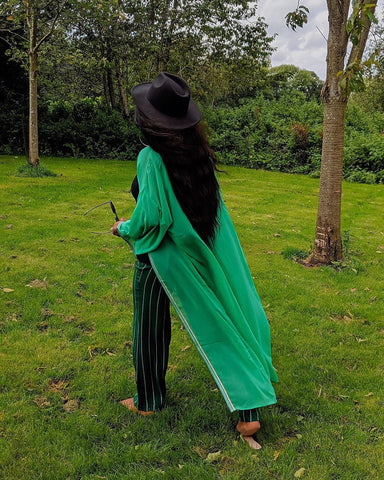 green duster jacket