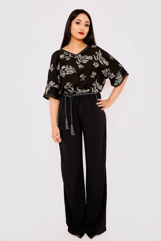 black print jumpsuit