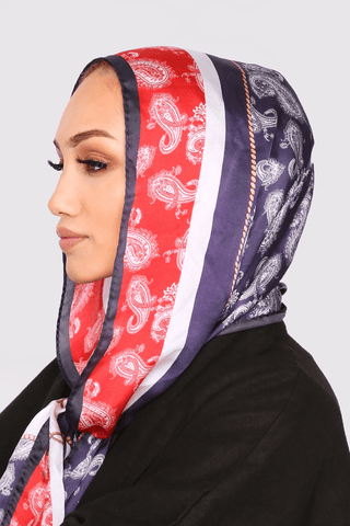 paisley print silk scarf