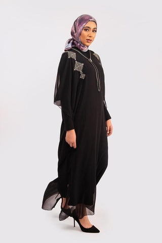 lightweight black kaftan