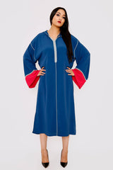 women's blue djellaba