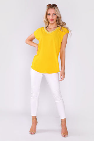 yellow tunic top