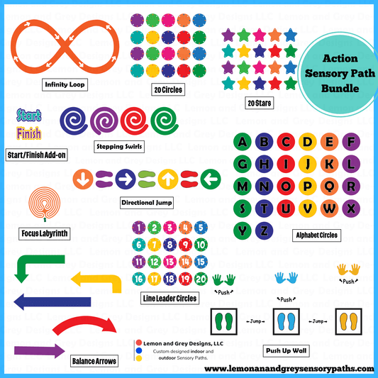 LiteMark Sensory Path Kit Includes 6 Fun Activities for Kids